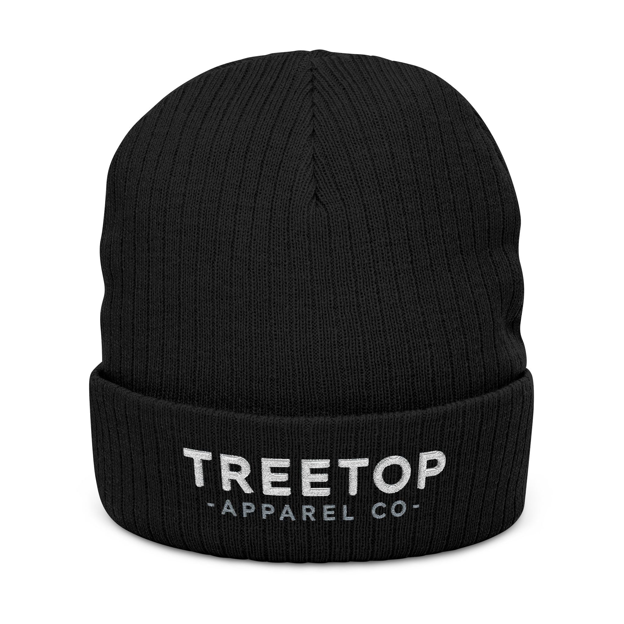 Embroidered Ribbed Knit Beanie - Treetop Apparel Co.