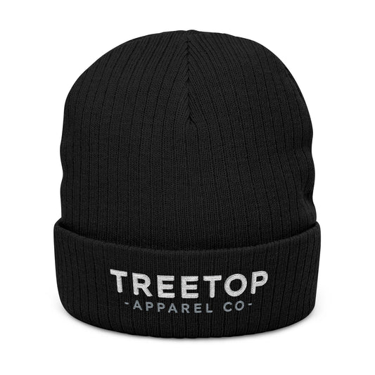 Embroidered Ribbed Knit Beanie - Treetop Apparel Co.