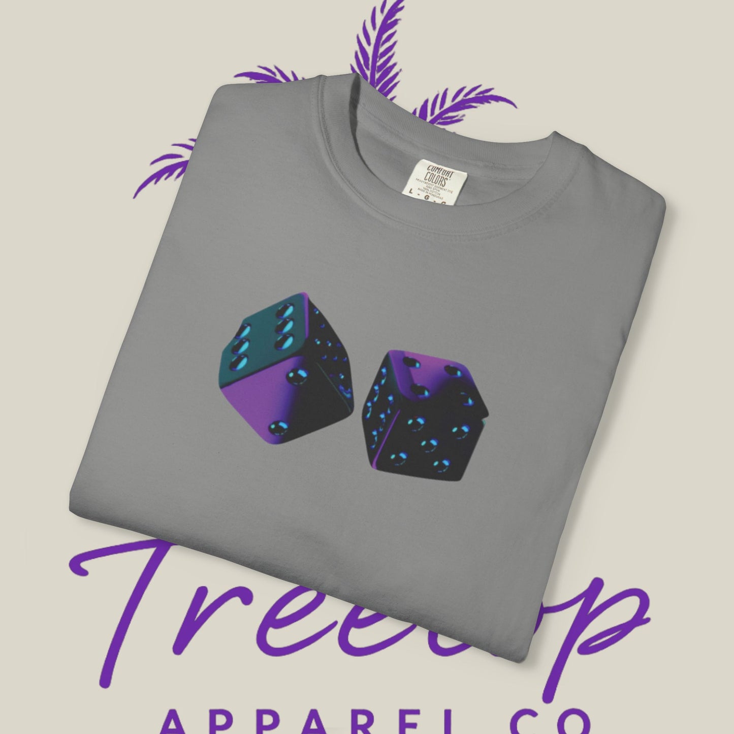 Vibrant Unisex Graphic T-Shirt - '7' Design with Two Dice