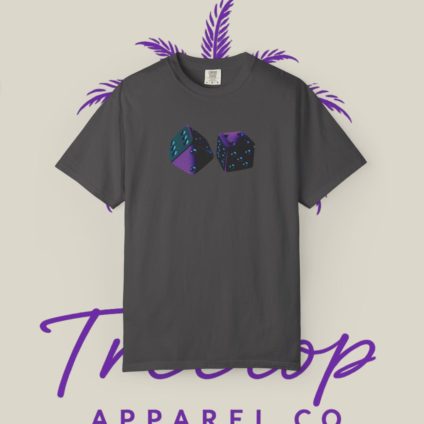 Vibrant Unisex Graphic T-Shirt - '7' Design with Two Dice