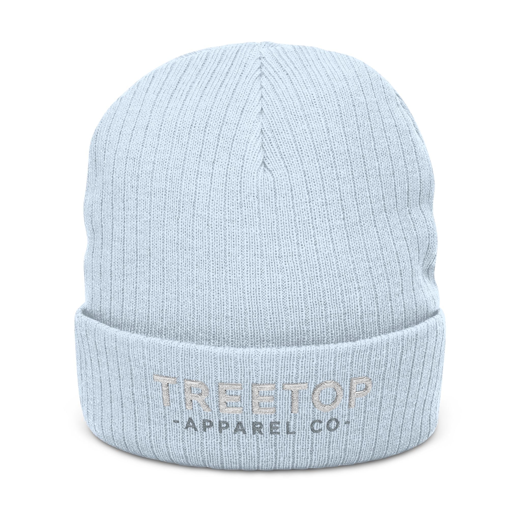 Embroidered Ribbed Knit Beanie - Treetop Apparel Co.