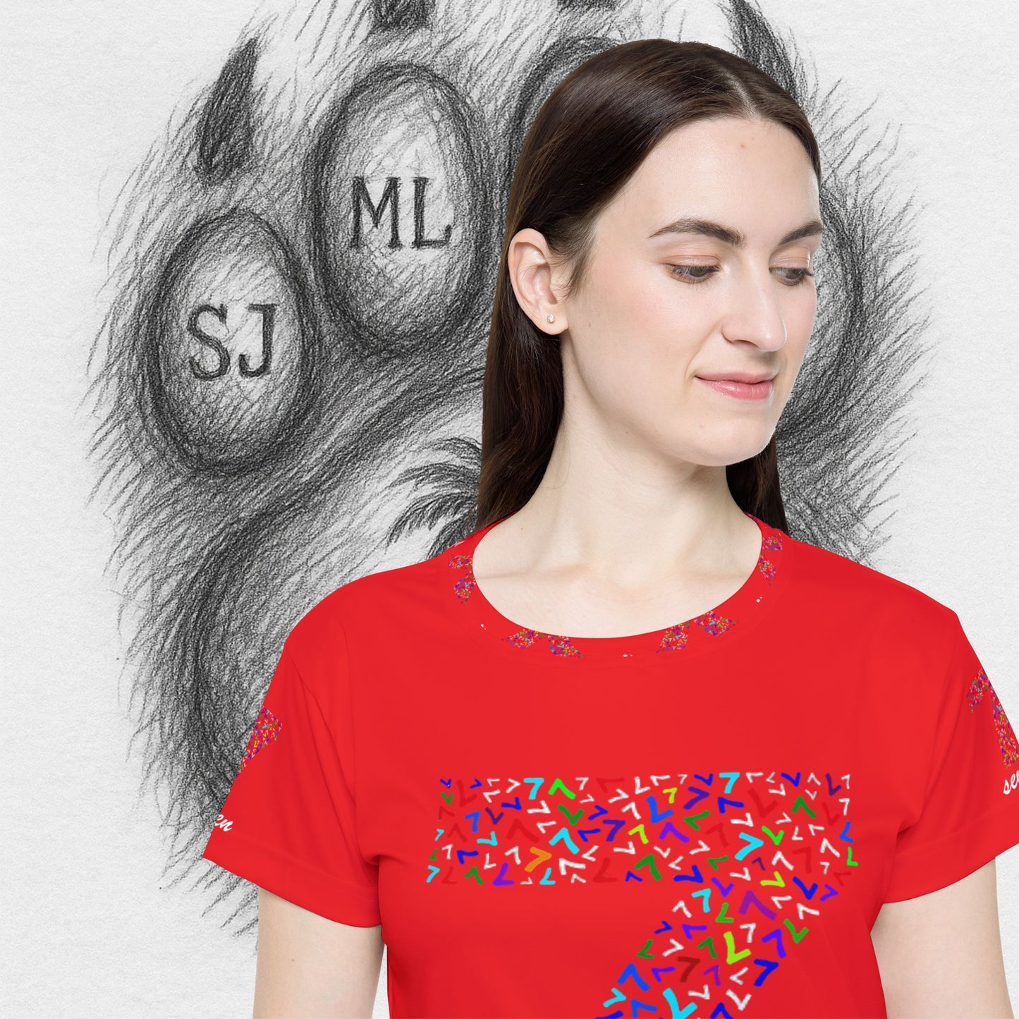 Treetop Fit  Women's Sports Jersey with Number 7 IIII