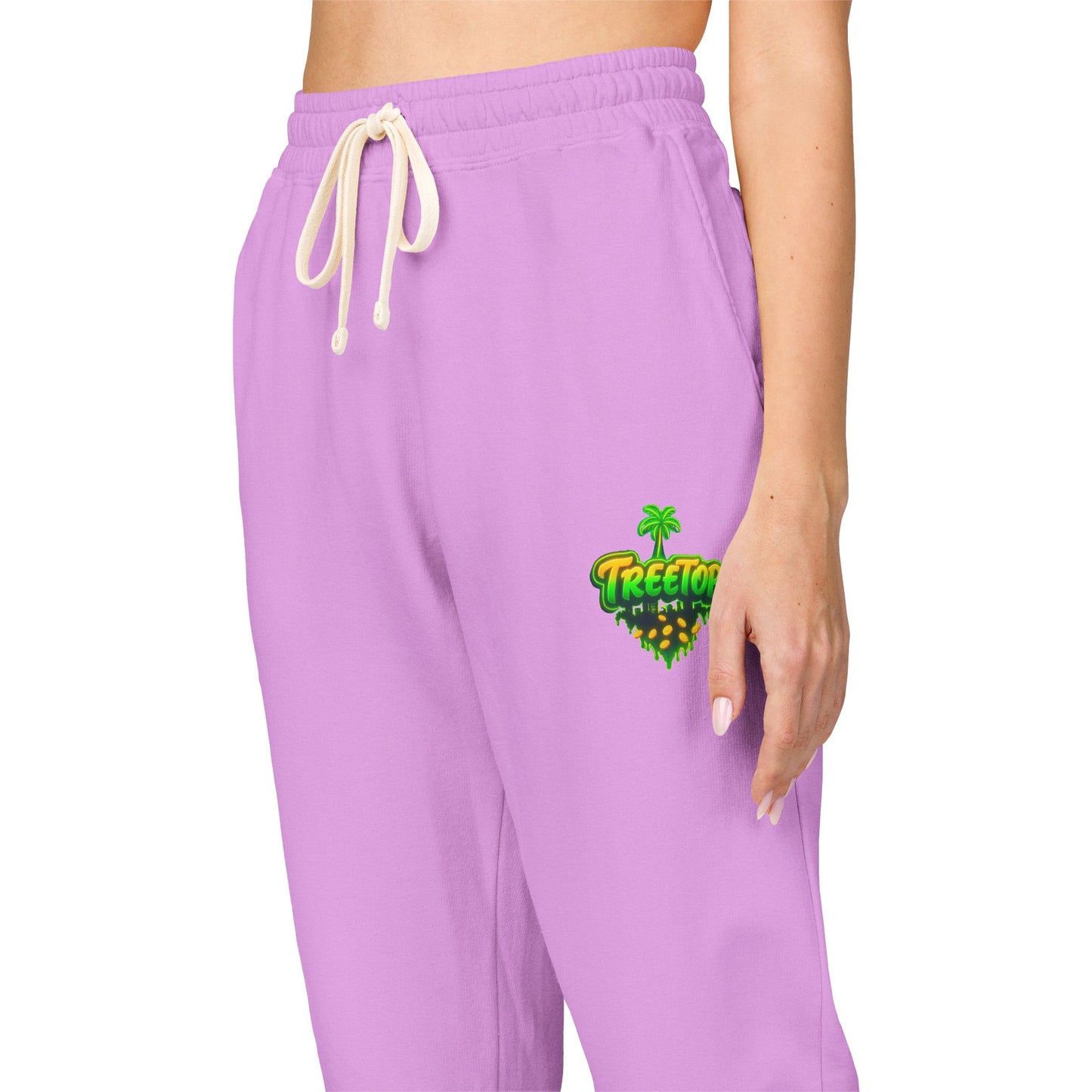 Garment-Dyed Fleece Sweatpants with Unique Retro Design, Cozy Loungewear, Perfect for Relaxing and Everyday Wear, Great Gift for Holidays