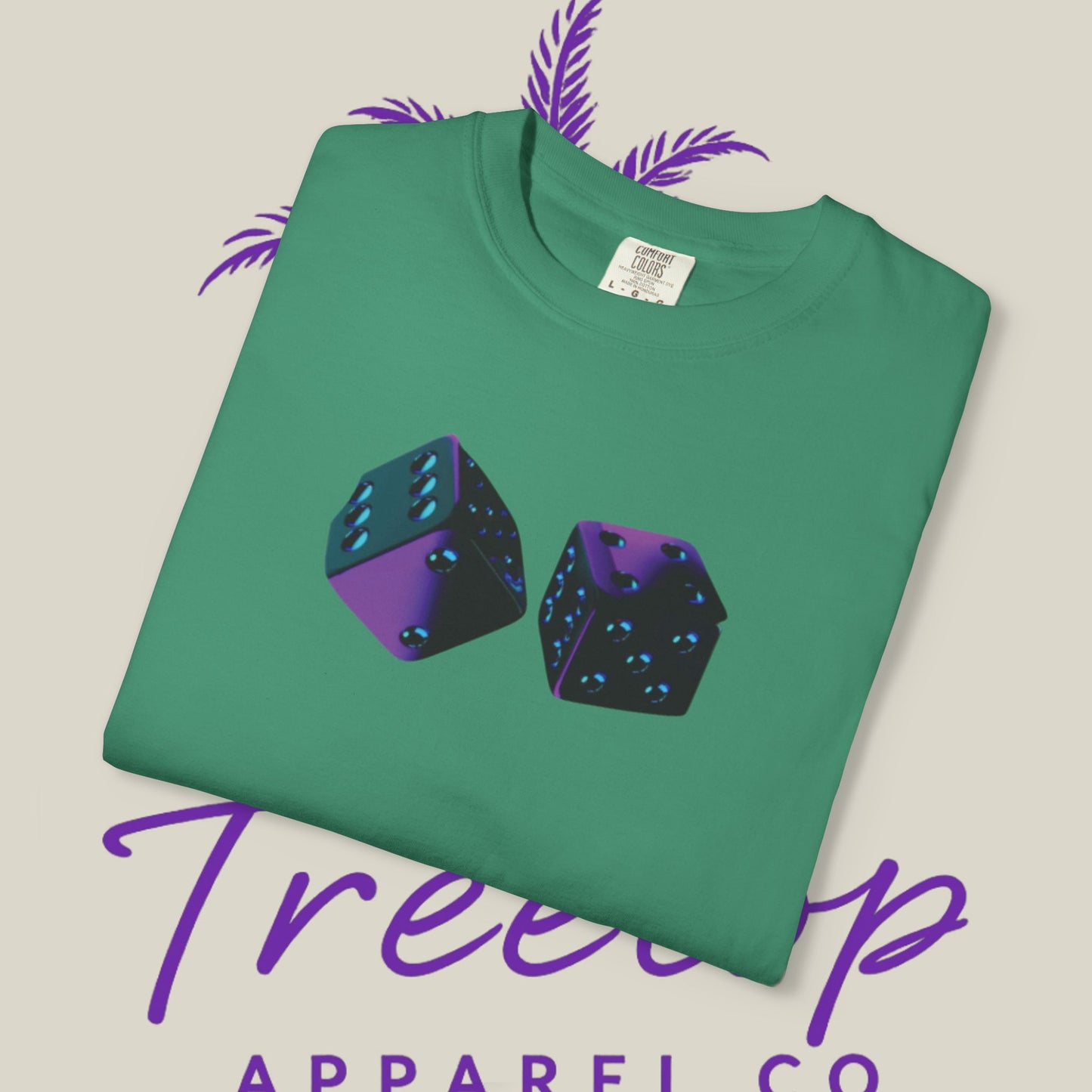 Vibrant Unisex Graphic T-Shirt - '7' Design with Two Dice