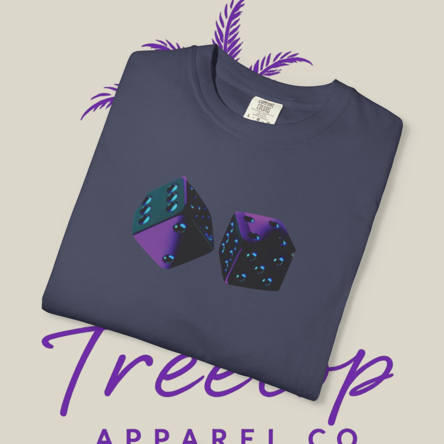 Vibrant Unisex Graphic T-Shirt - '7' Design with Two Dice