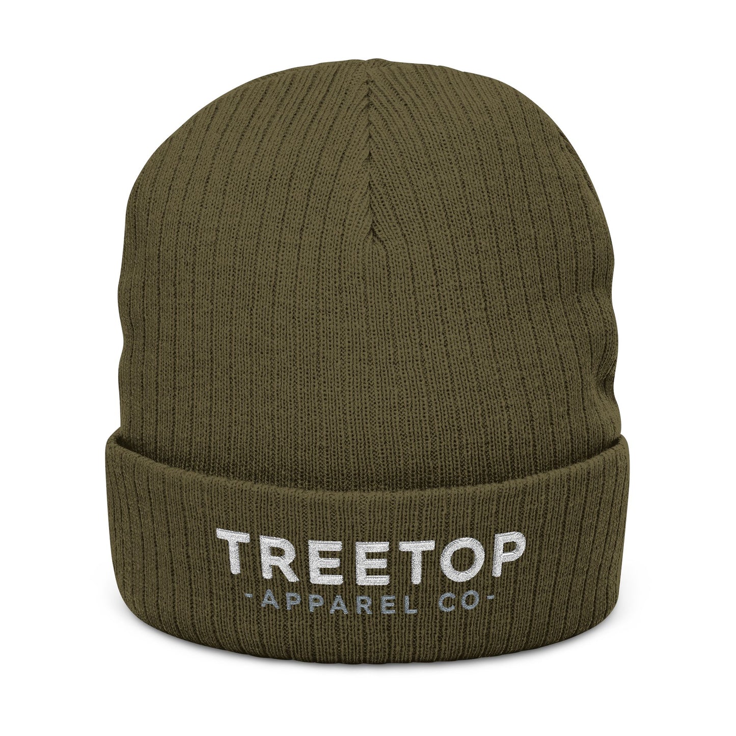 Embroidered Ribbed Knit Beanie - Treetop Apparel Co.