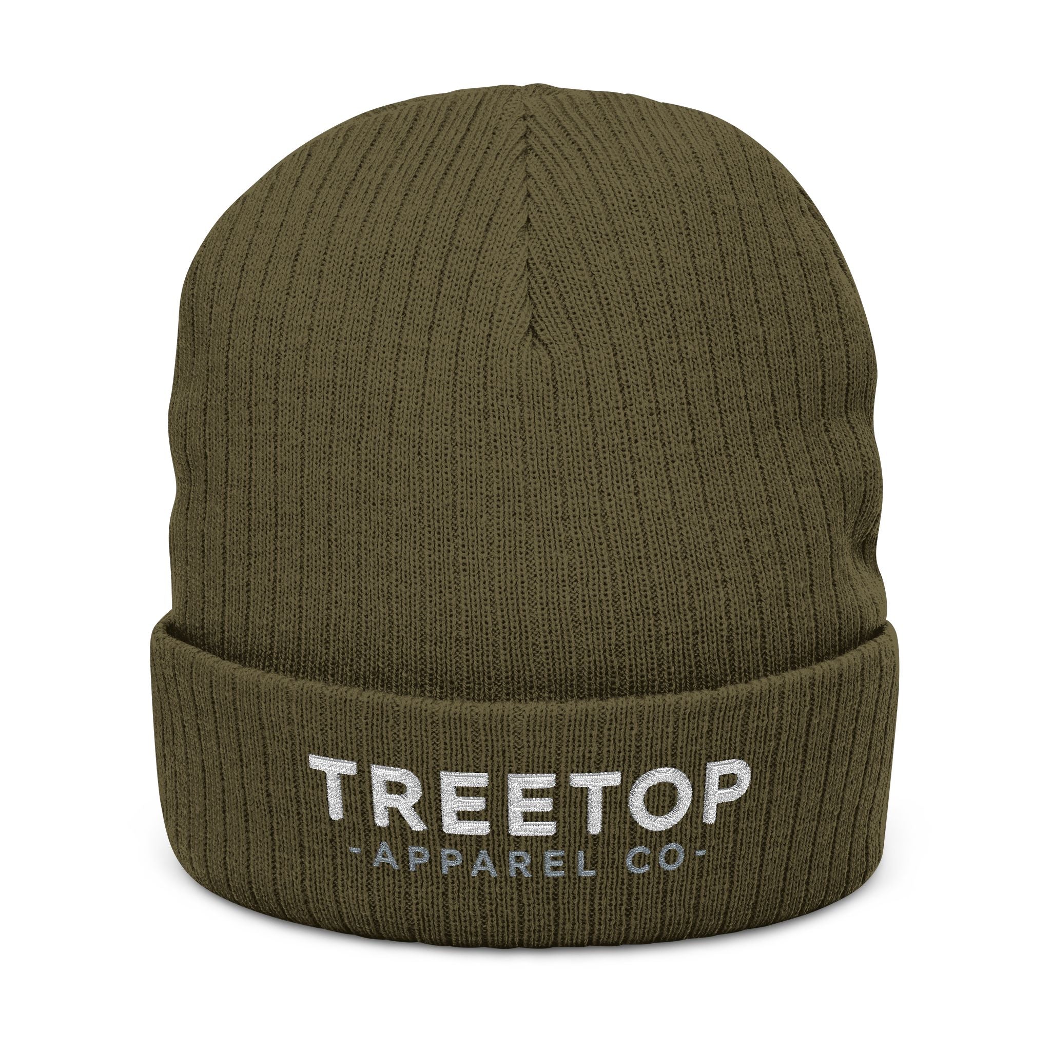 Embroidered Ribbed Knit Beanie - Treetop Apparel Co.