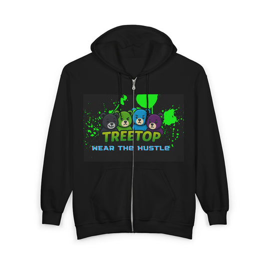 Treetop Bears 'Wear the Hustle' Full Zip Sweatshirt