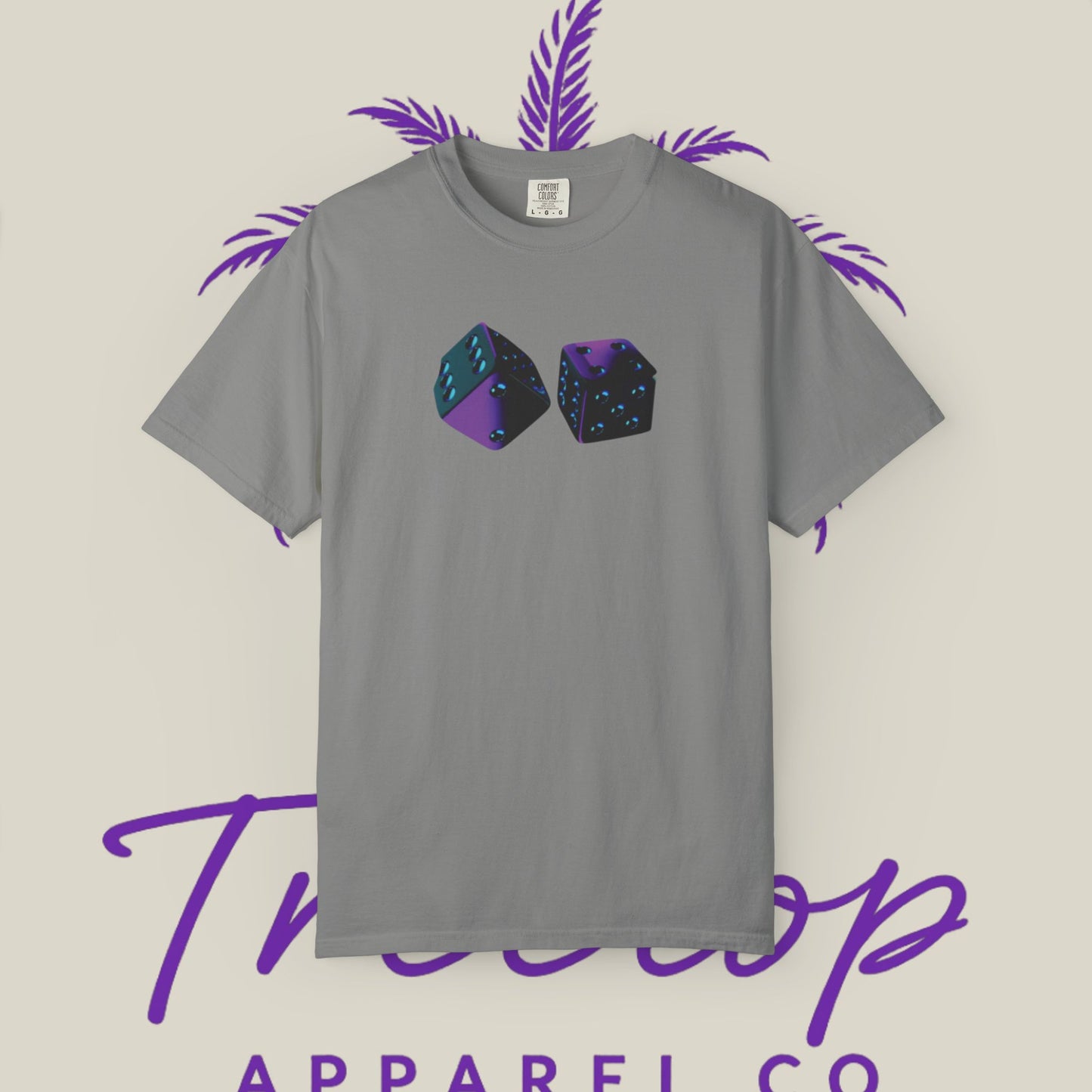 Vibrant Unisex Graphic T-Shirt - '7' Design with Two Dice