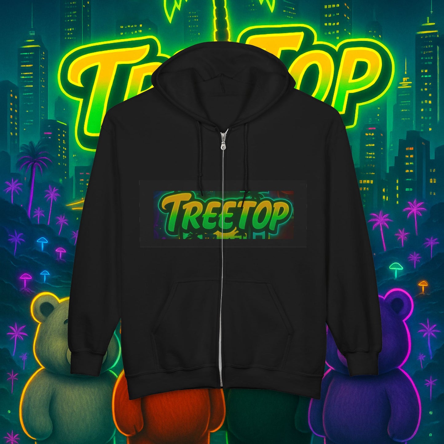 Black Treetop Branded Hoodie