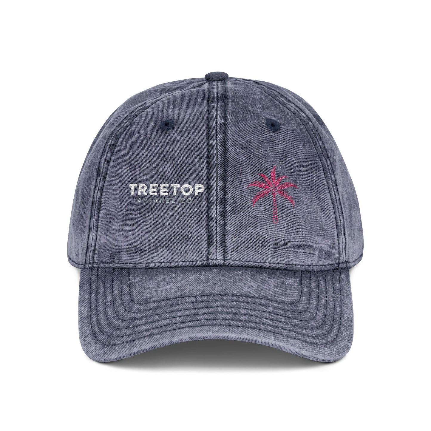 Vintage Embroidered Cap - Retro Treetop Design