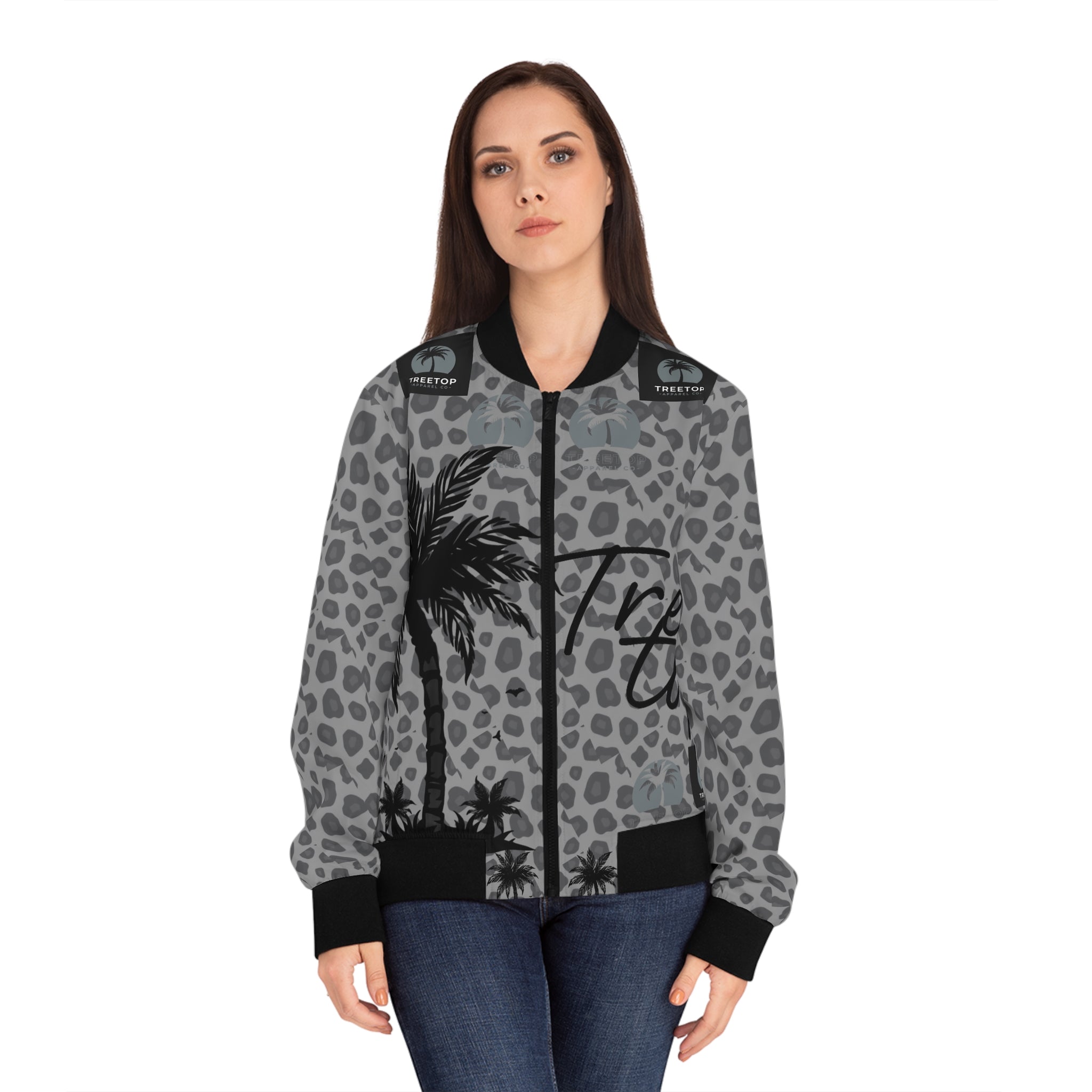 Women’s Bomber Jacket — Treetop Bay Yummy I