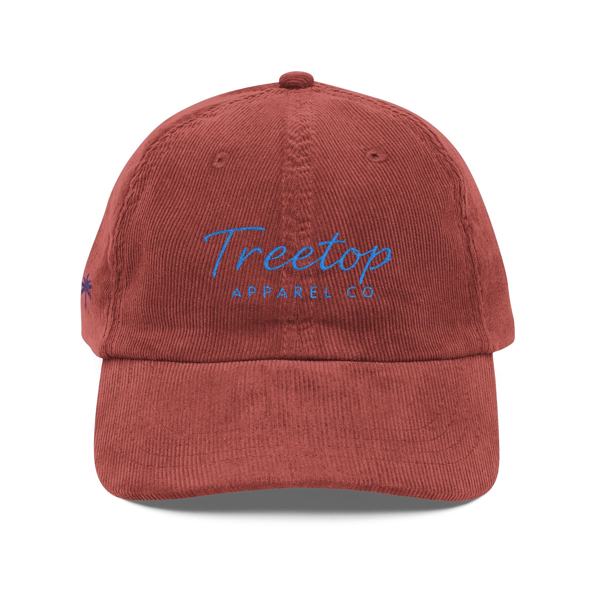 Vintage Corduroy Cap with Treetop Embroidery
