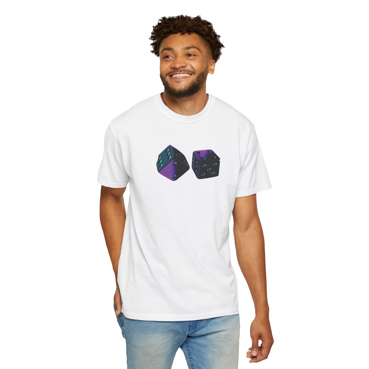 Vibrant Unisex Graphic T-Shirt - '7' Design with Two Dice