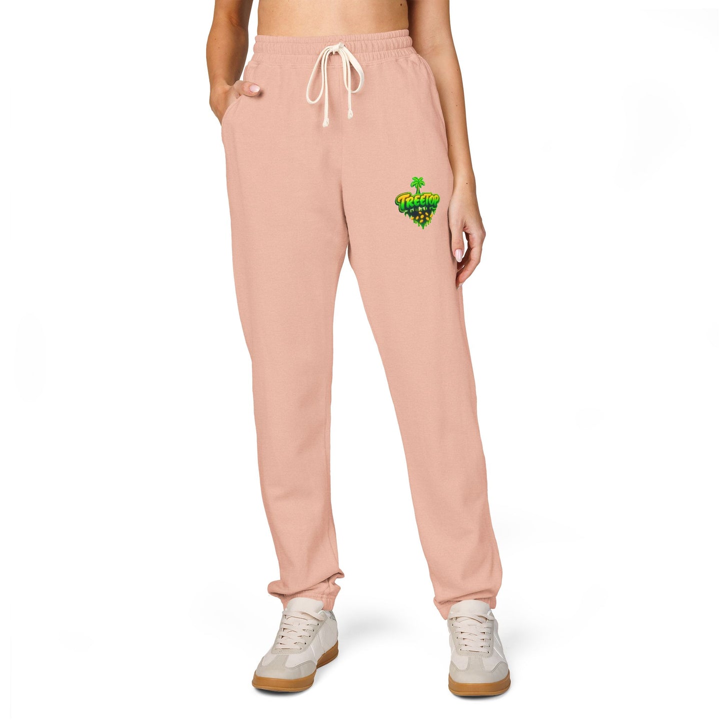 Garment-Dyed Fleece Sweatpants with Unique Retro Design, Cozy Loungewear, Perfect for Relaxing and Everyday Wear, Great Gift for Holidays