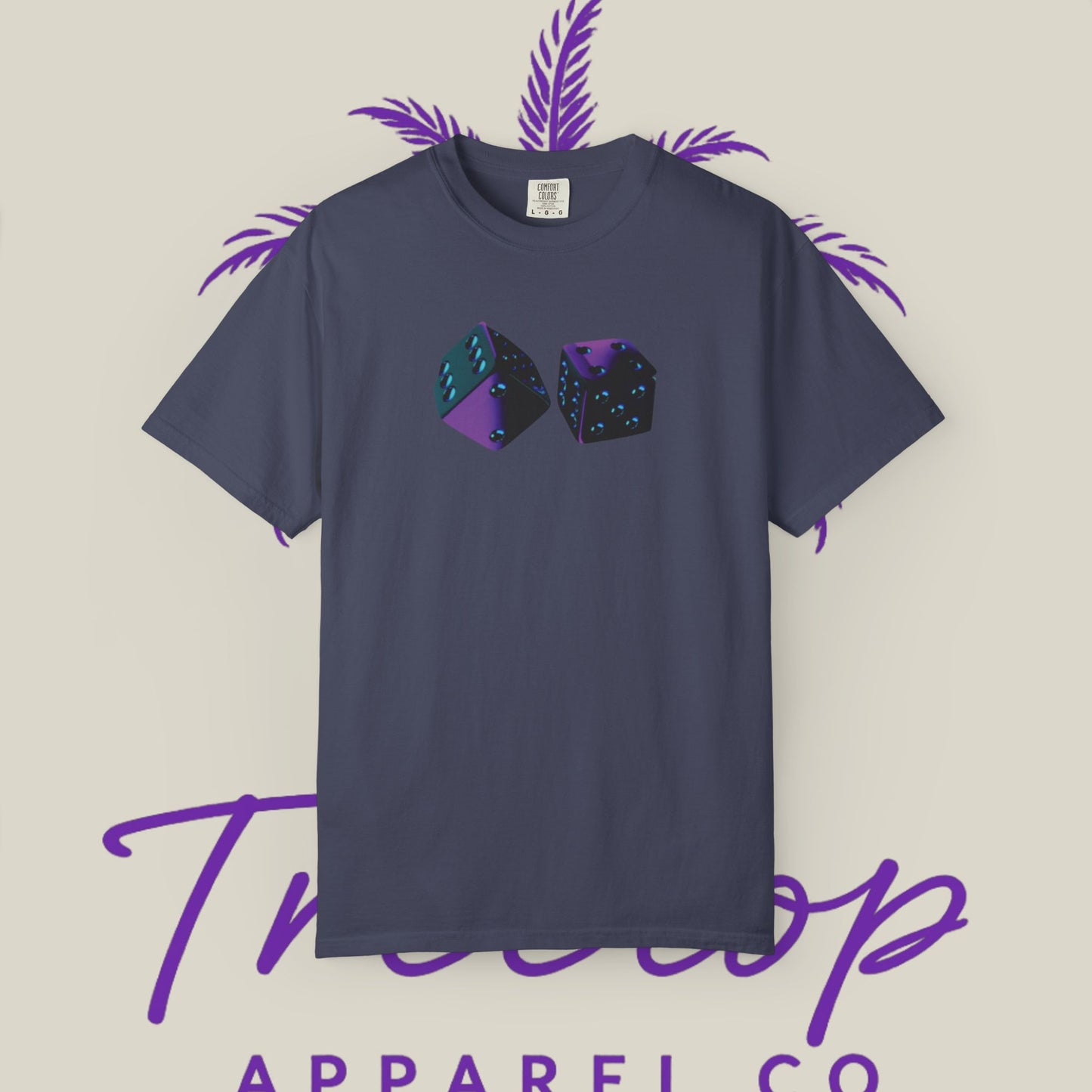 Vibrant Unisex Graphic T-Shirt - '7' Design with Two Dice