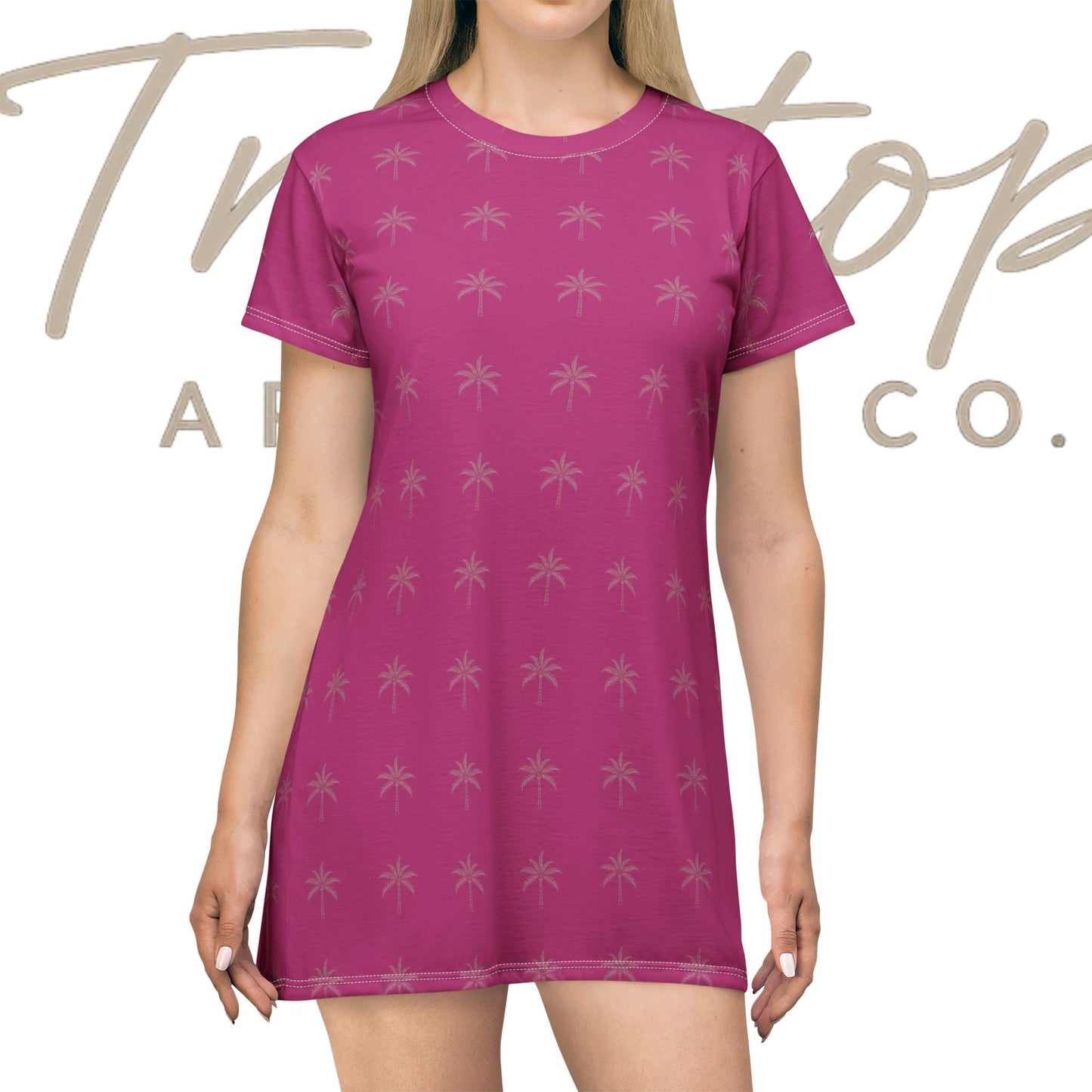 Pink Collection Fun T-Shirt Dress in Pink Only