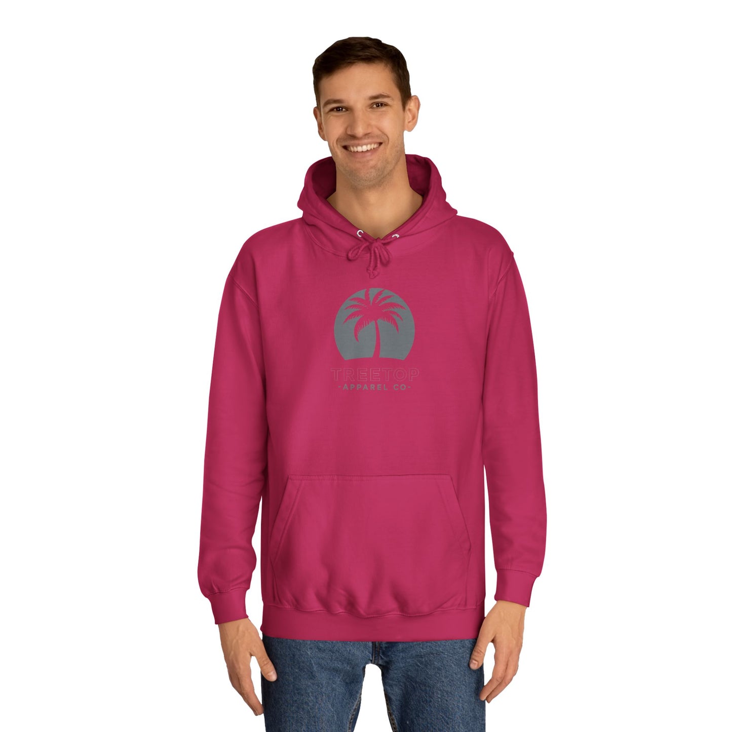 Chic Unisex College Hoodie with Palm Tree & "On Mamas" Design
