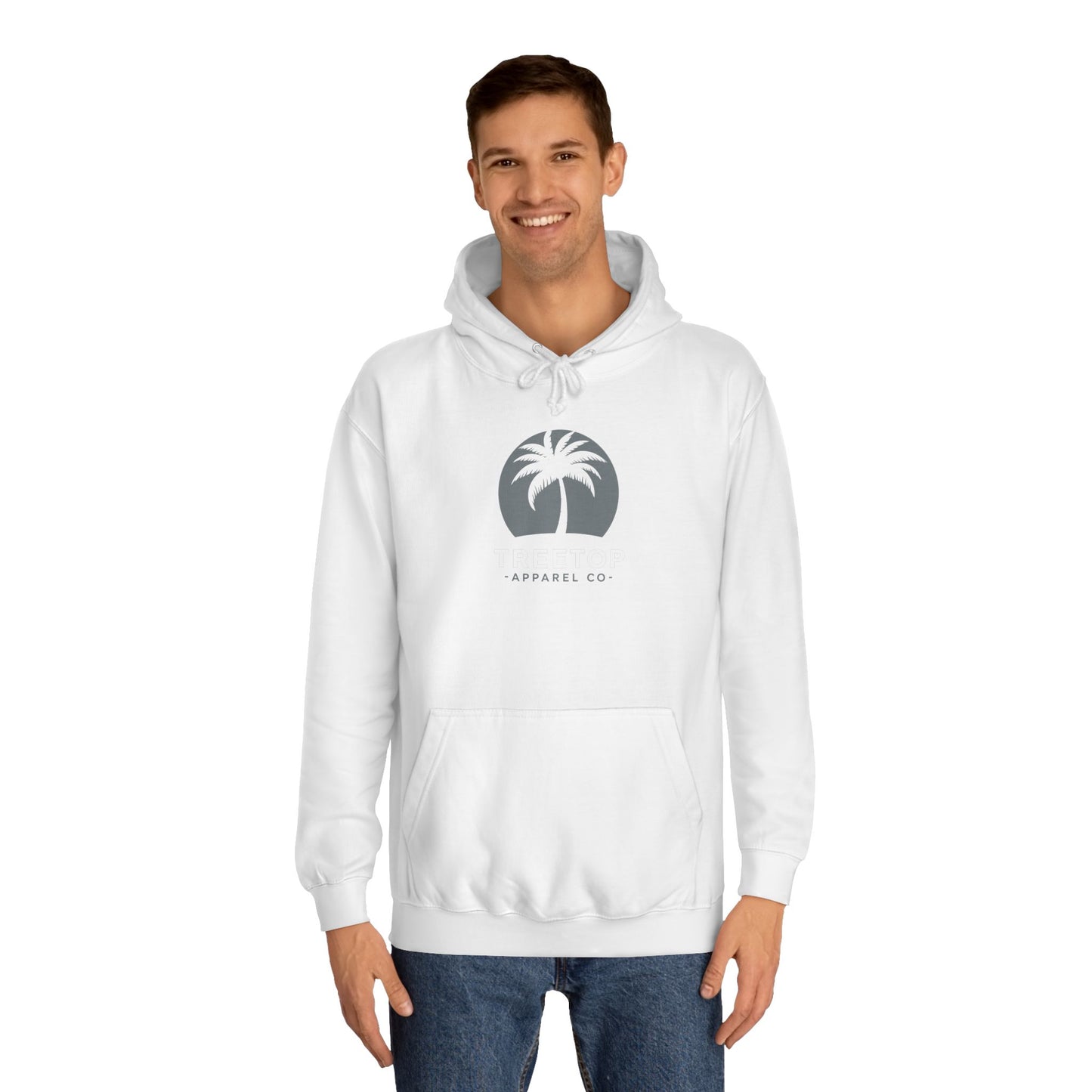 Chic Unisex College Hoodie with Palm Tree & "On Mamas" Design