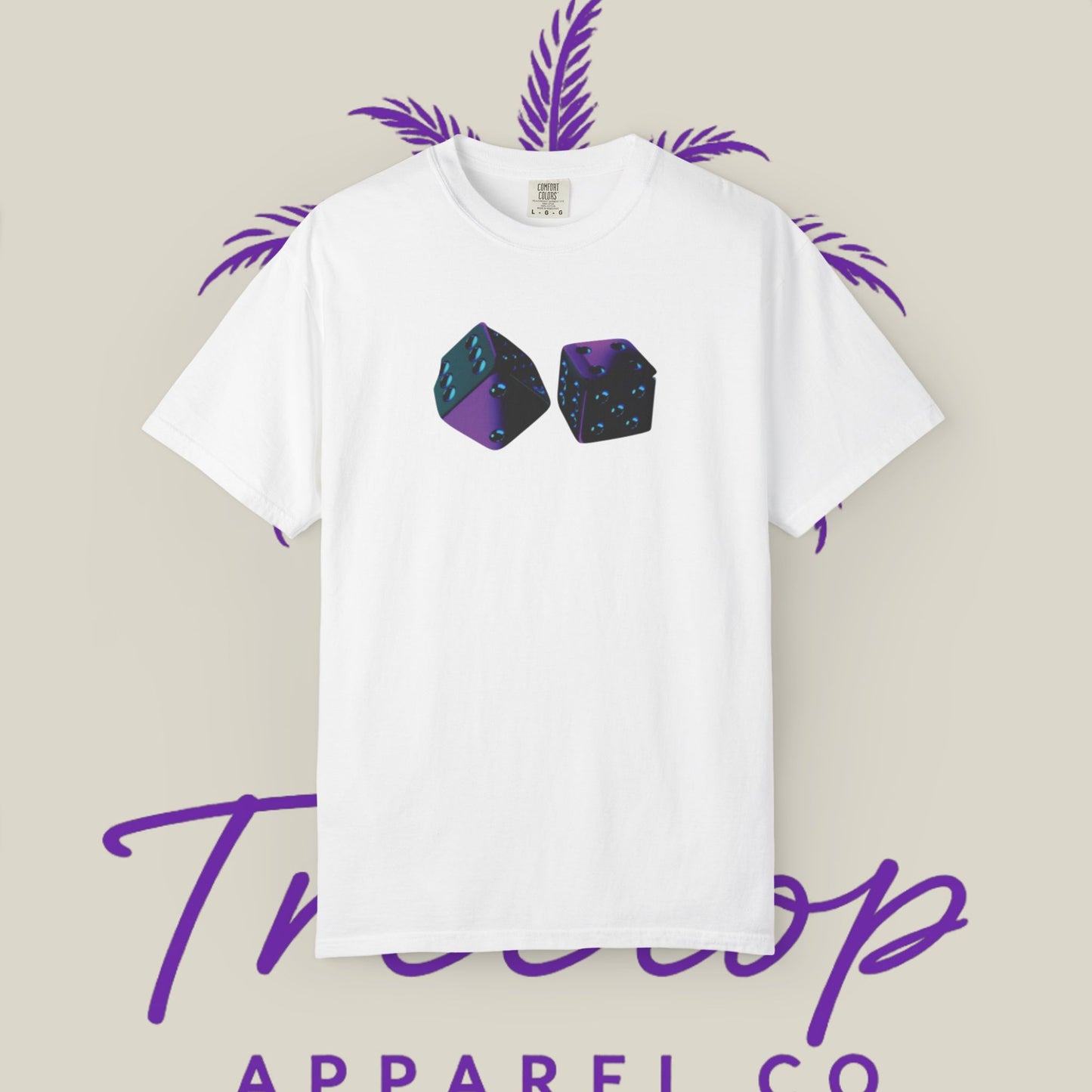 Vibrant Unisex Graphic T-Shirt - '7' Design with Two Dice