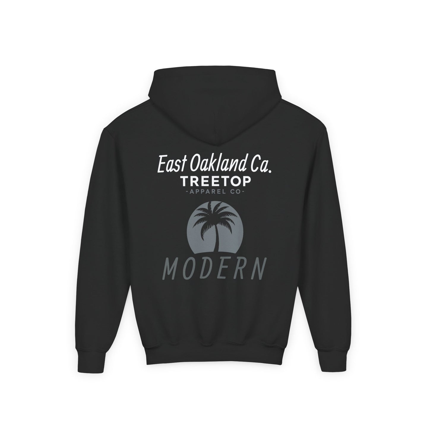 Modern Treetop Hoodie - East Oakland Ca Youth Hooded Sweatshirt