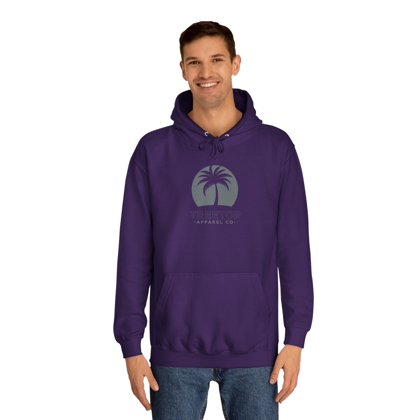 Chic Unisex College Hoodie with Palm Tree & "On Mamas" Design
