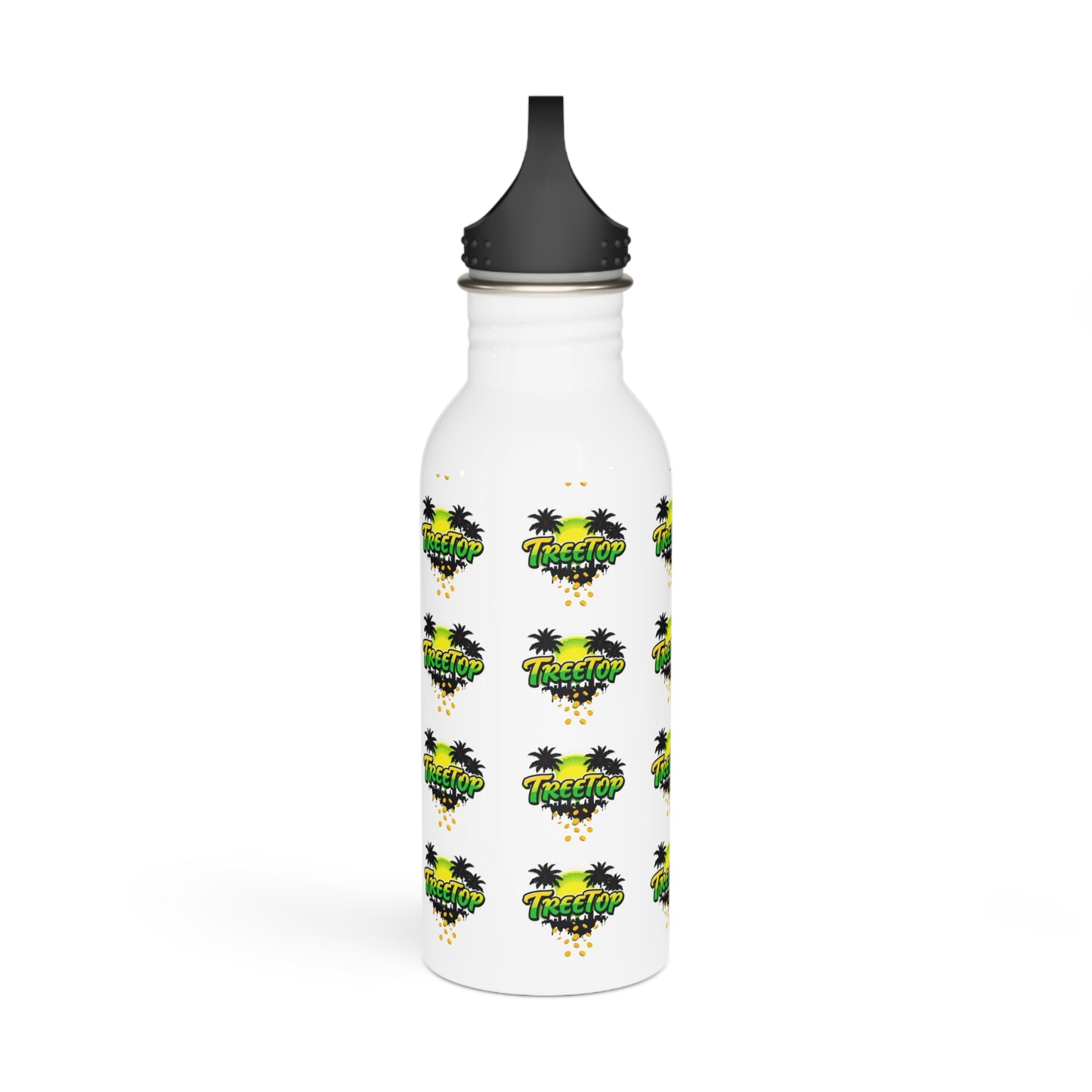 Treetop Tropical Vibe Stainless Steel Water Bottle | Eco-Friendly Hydration, Summer Travel, Gift for Adventurers
