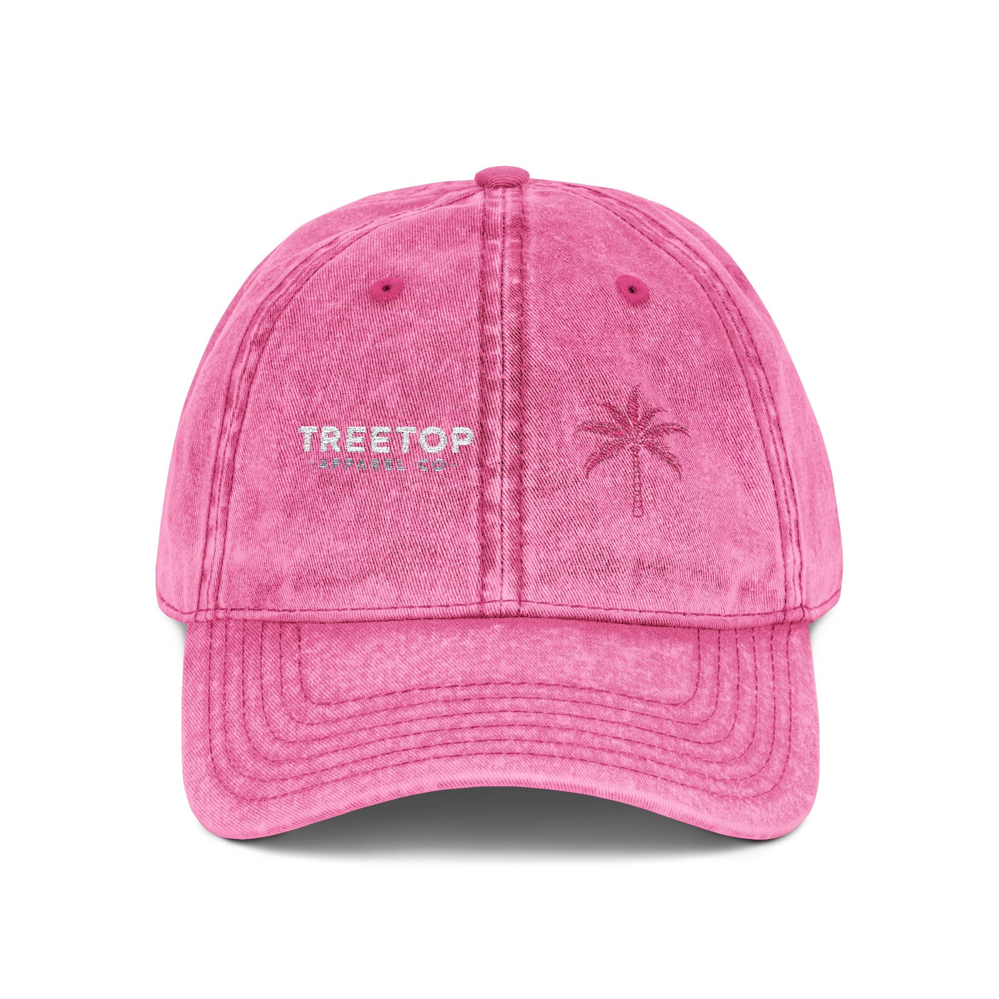 Vintage Embroidered Cap - Retro Treetop Design