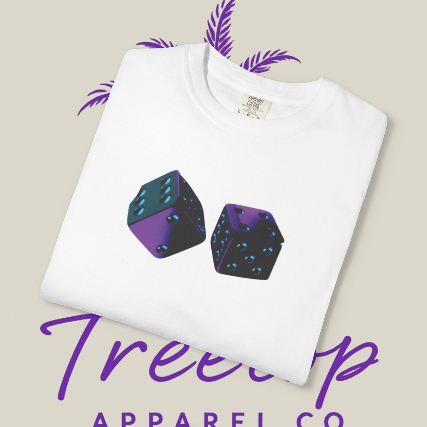 Vibrant Unisex Graphic T-Shirt - '7' Design with Two Dice