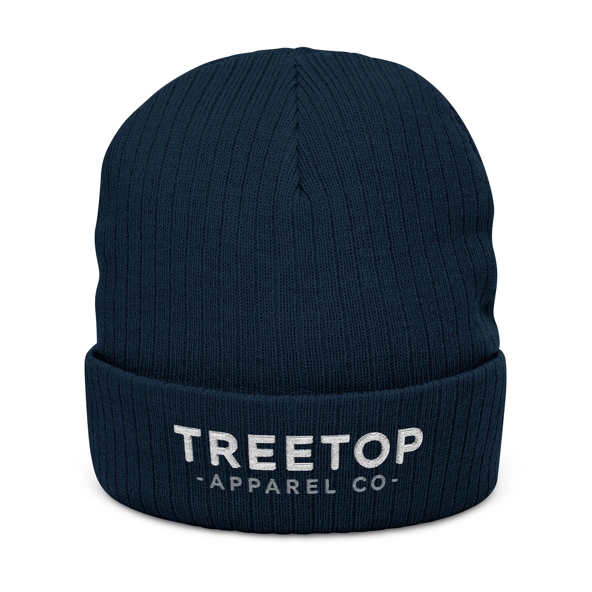Embroidered Ribbed Knit Beanie - Treetop Apparel Co.
