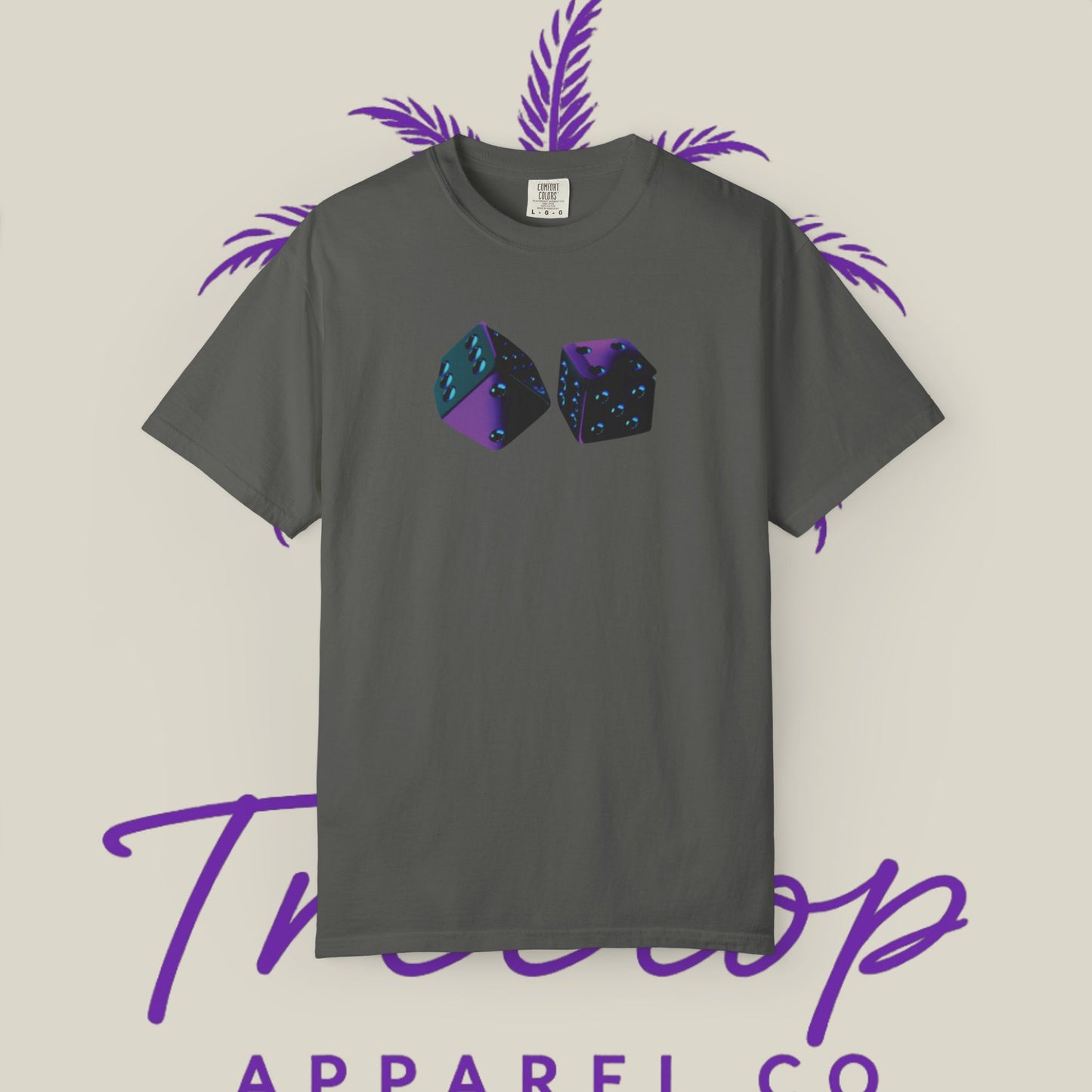 Vibrant Unisex Graphic T-Shirt - '7' Design with Two Dice