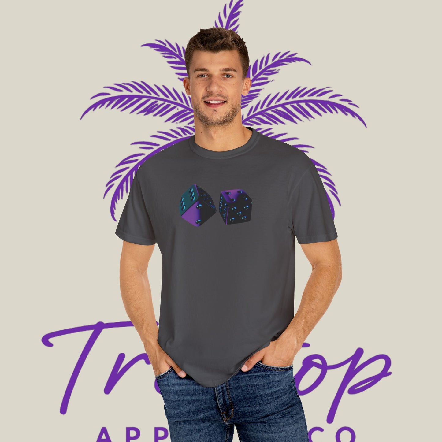 Vibrant Unisex Graphic T-Shirt - '7' Design with Two Dice