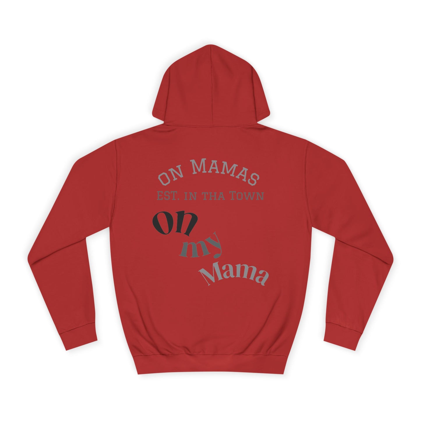 Chic Unisex College Hoodie with Palm Tree & "On Mamas" Design