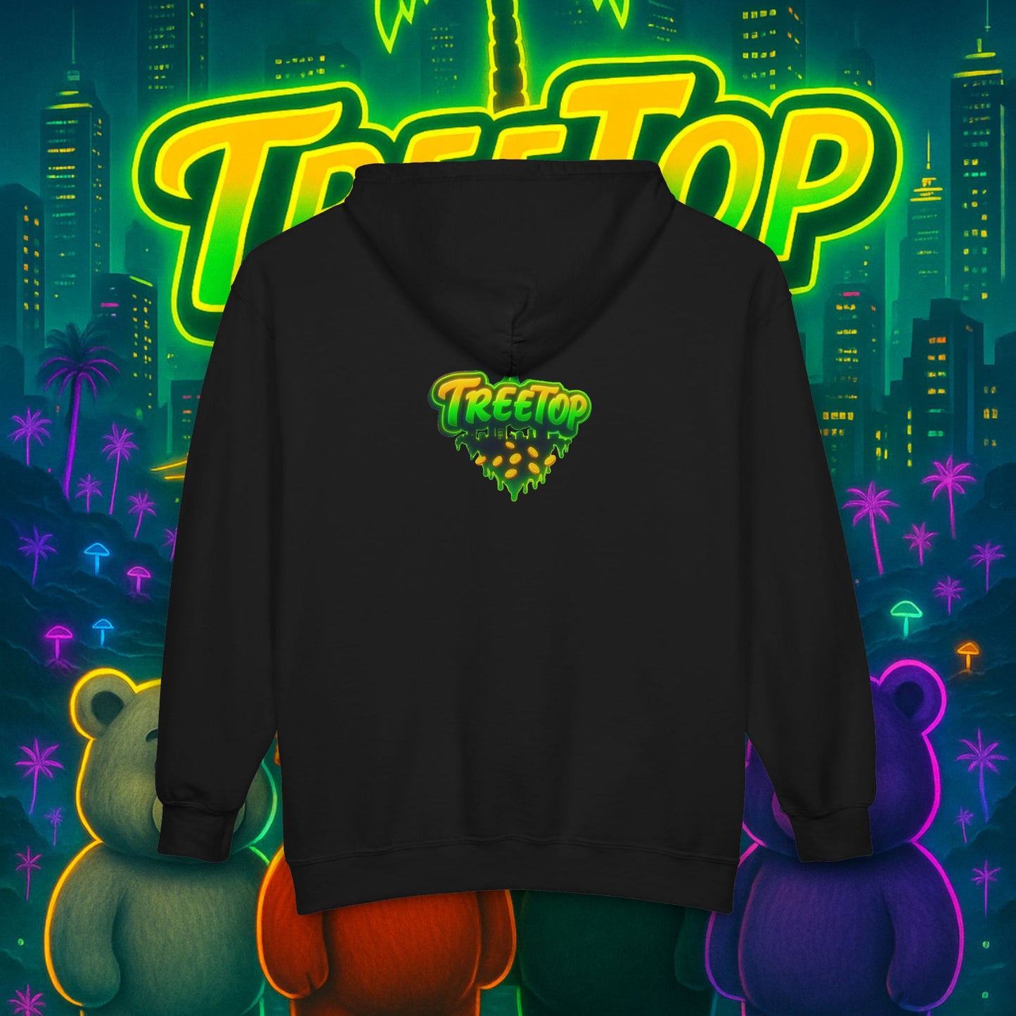 Black Treetop Branded Hoodie